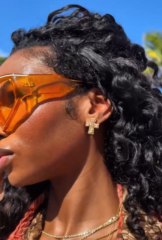 Regal Gold Stud Earrings