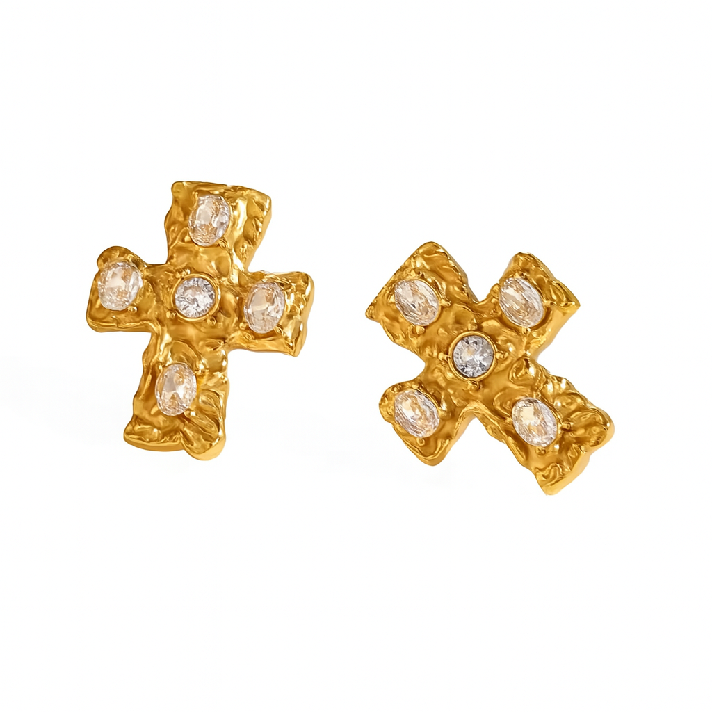 Regal Gold Stud Earrings