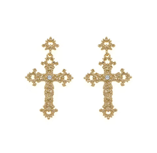 Baroque Blessing Gold drop earrings
